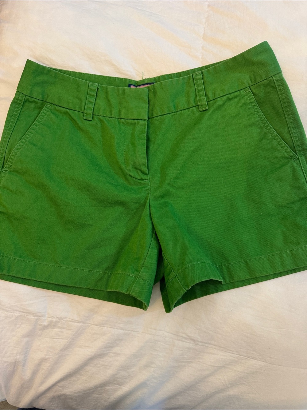 Bundle of Vineyard Vines Bright Green and yellow Chino Bermuda Shorts- like new! - Picture 2 of 12